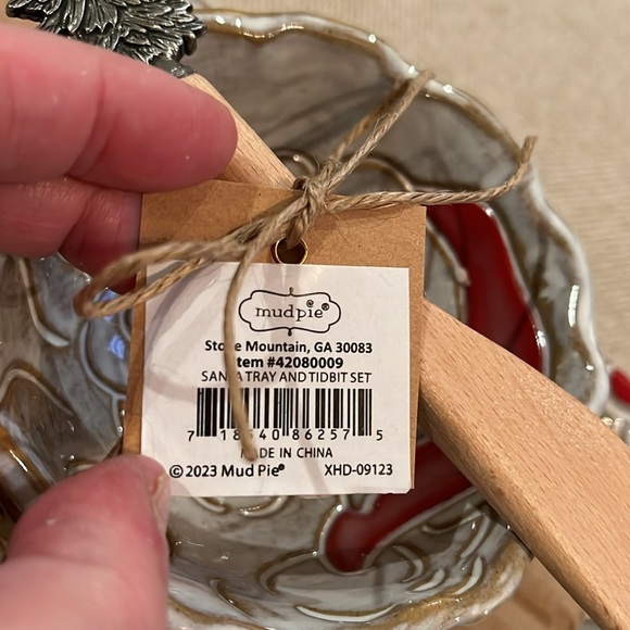 Mud Pie Santa Tray And Tidbit Set/NWT - Picture 4 of 9